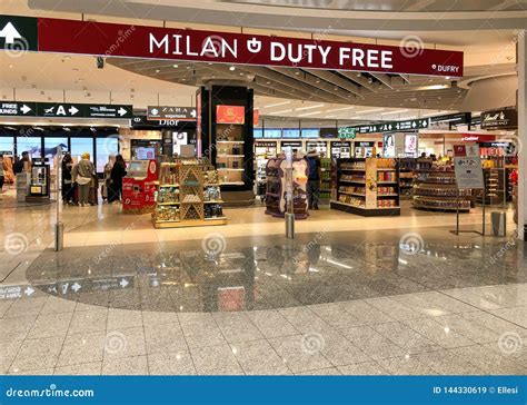 duty free shops milan airport.